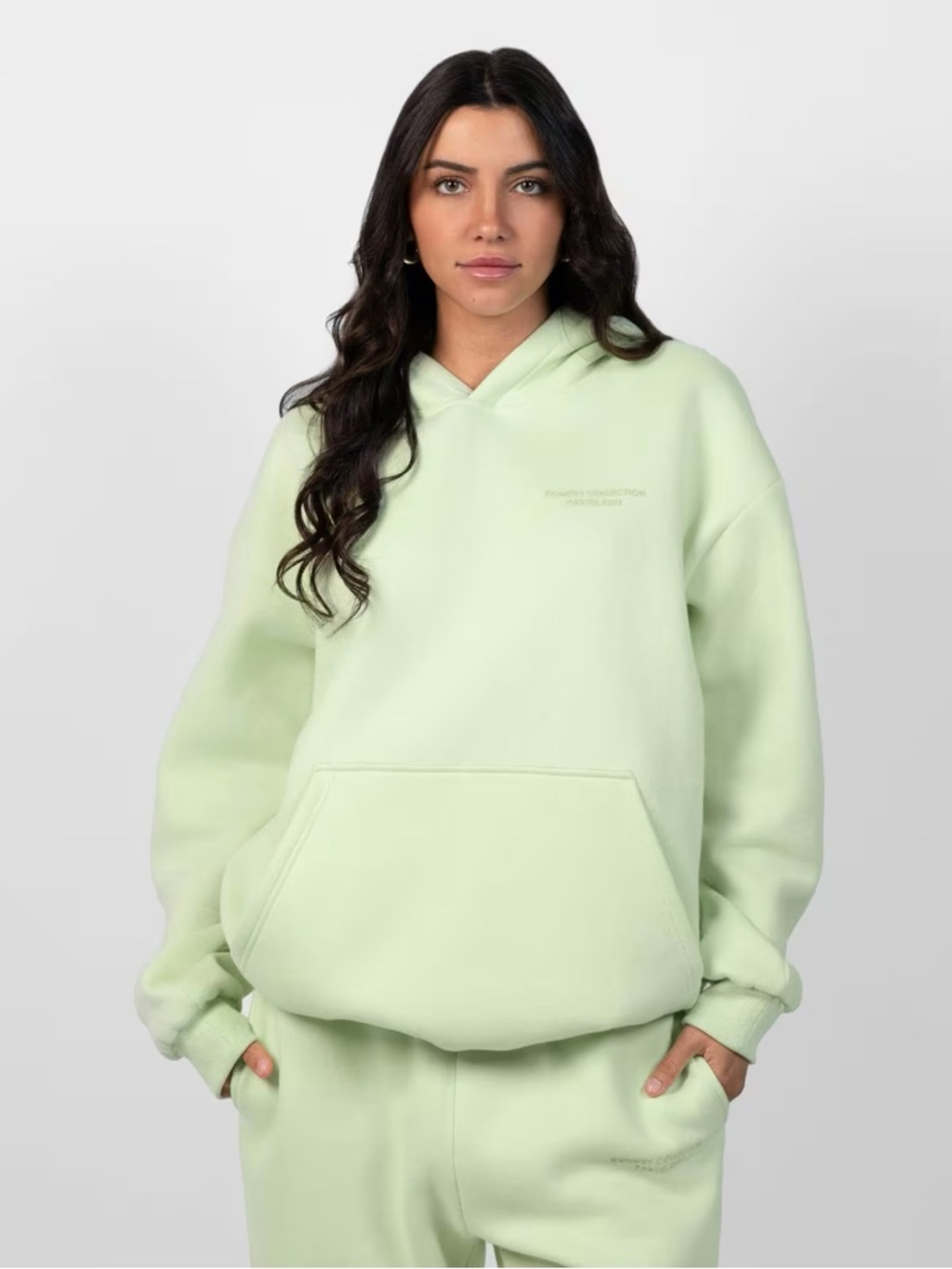 Comfrt Pastel Hoodie - Honeydew - Size M NWT - Picture 5 of 7